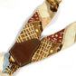 HERMES vintage Logo Apparel, Fashion Accessories suspenders silk / Leather Brown/WhiteBased Used