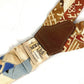 HERMES vintage Logo Apparel, Fashion Accessories suspenders silk / Leather Brown/WhiteBased Used