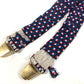 HERMES vintage Logo Apparel, Fashion Accessories suspenders silk / Leather Navy/Red x White Used