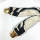 HERMES vintage Logo all-over print Brides de Gala Apparel, Fashion Accessories suspenders silk / Leather White/Black Used