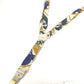HERMES vintage Logo Apparel, Fashion Accessories suspenders silk / Leather White/Multicolore Used