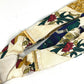 HERMES vintage Logo Apparel, Fashion Accessories suspenders silk / Leather White/Multicolore Used