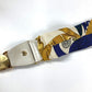 HERMES vintage Logo Apparel, Fashion Accessories suspenders silk / Leather White/Multicolore Used