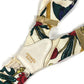HERMES vintage Logo Apparel, Fashion Accessories suspenders silk / Leather White/Multicolore Used