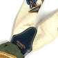 HERMES vintage Logo Apparel, Fashion Accessories suspenders silk White/Multicolore Used