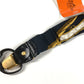 HERMES vintage Logo Apparel, Fashion Accessories suspenders silk / Leather Black/White Used