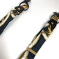 HERMES vintage Logo Apparel, Fashion Accessories suspenders silk / Leather Black/White Used