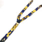 HERMES vintage logo Apparel, Fashion Accessories suspenders silk / Leather Navy/yellow Used
