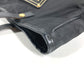 PRADA logo Hand Bag Tote Bag Leather / Nylon Black/Gold Used