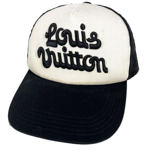 LOUIS VUITTON M7462L Signature Cap Logo hat, baseball cap cap cotton Black/White Used