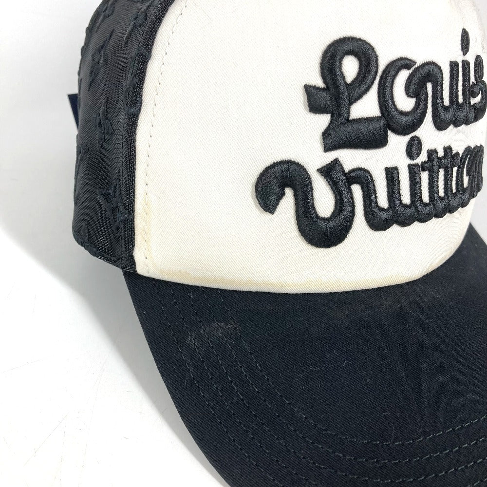 LOUIS VUITTON M7462L Signature Cap Logo hat, baseball cap cap cotton Black/White Used