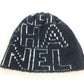 CHANEL Bicolor Logo (Full Logo) beanie hat knit hat knit cap Knit hat Wool / Cashmere / silk Black/White Used