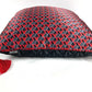 MCM Logo fringe Interior Square Pillow Cushion cushion Silk satin Red/Black Used