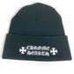 CHROME HEARTS Bicolor WATCH CAP beanie hat knit hat knit cap Knit hat acrylic Black/White Used