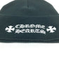 CHROME HEARTS Bicolor WATCH CAP beanie hat knit hat knit cap Knit hat acrylic Black/White Used