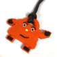 HERMES Kelly doll Bag Charm charm Key Holder rubber Orange Used