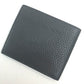 FENDI 7M0169 A4NR FF Logo Stamp Compact Wallet Calfskin Men's Gray Dark Gray/White