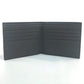FENDI 7M0169 A4NR FF Logo Stamp Compact Wallet Calfskin Men's Gray Dark Gray/White