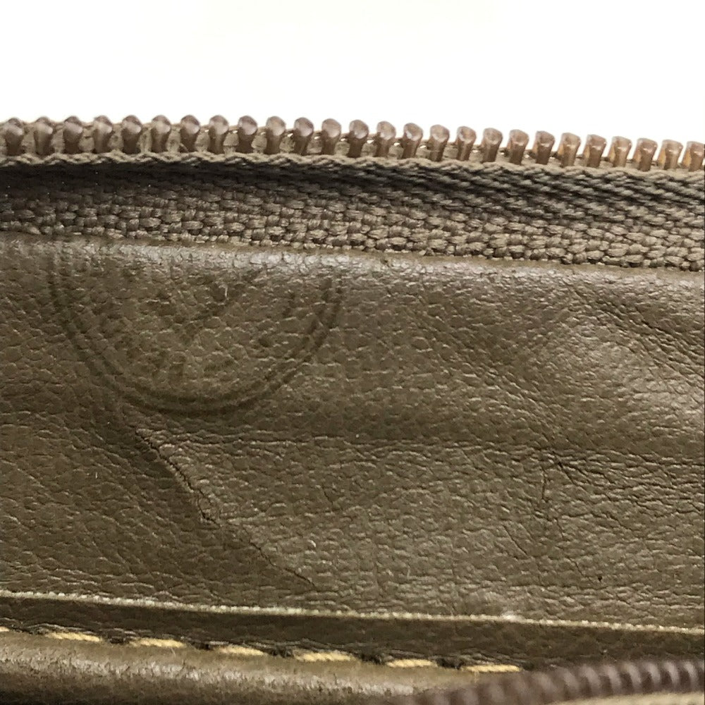 FENDI ヴィンテージ ズッカ FF柄 ロゴ カバン ポシェット 斜め掛け ショルダーバッグ ビニール/レザー レディース ベージュ×ブラウン