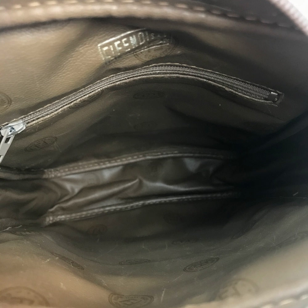 FENDI ヴィンテージ ズッカ FF柄 ロゴ カバン ポシェット 斜め掛け ショルダーバッグ ビニール/レザー レディース ベージュ×ブラウン