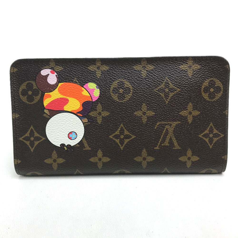 LOUIS VUITTON M61729 Monogram Panda Portomone Sip Takashi Murakami Long Wallet Monogram Canvas Women's Brown Brown