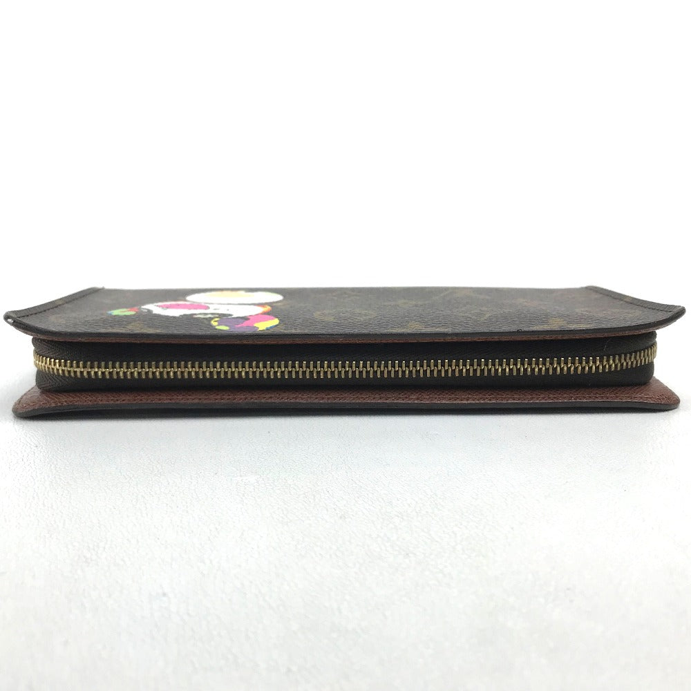 LOUIS VUITTON M61729 Monogram Panda Portomone Sip Takashi Murakami Long Wallet Monogram Canvas Women's Brown Brown