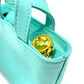 Dior CD Logo Micro Bag, Mini Pouch, Charm, Leather Handbag, Women's, Turquoise Blue with Gold Hardware