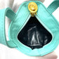 Dior CD Logo Micro Bag, Mini Pouch, Charm, Leather Handbag, Women's, Turquoise Blue with Gold Hardware