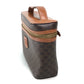 CELINE Macadam Makeup Pouch, Cosmetic Bag, Handbag, Vanity Bag, Leather/PVC, Women's, Brown