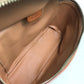 CELINE Macadam Makeup Pouch, Cosmetic Bag, Handbag, Vanity Bag, Leather/PVC, Women's, Brown