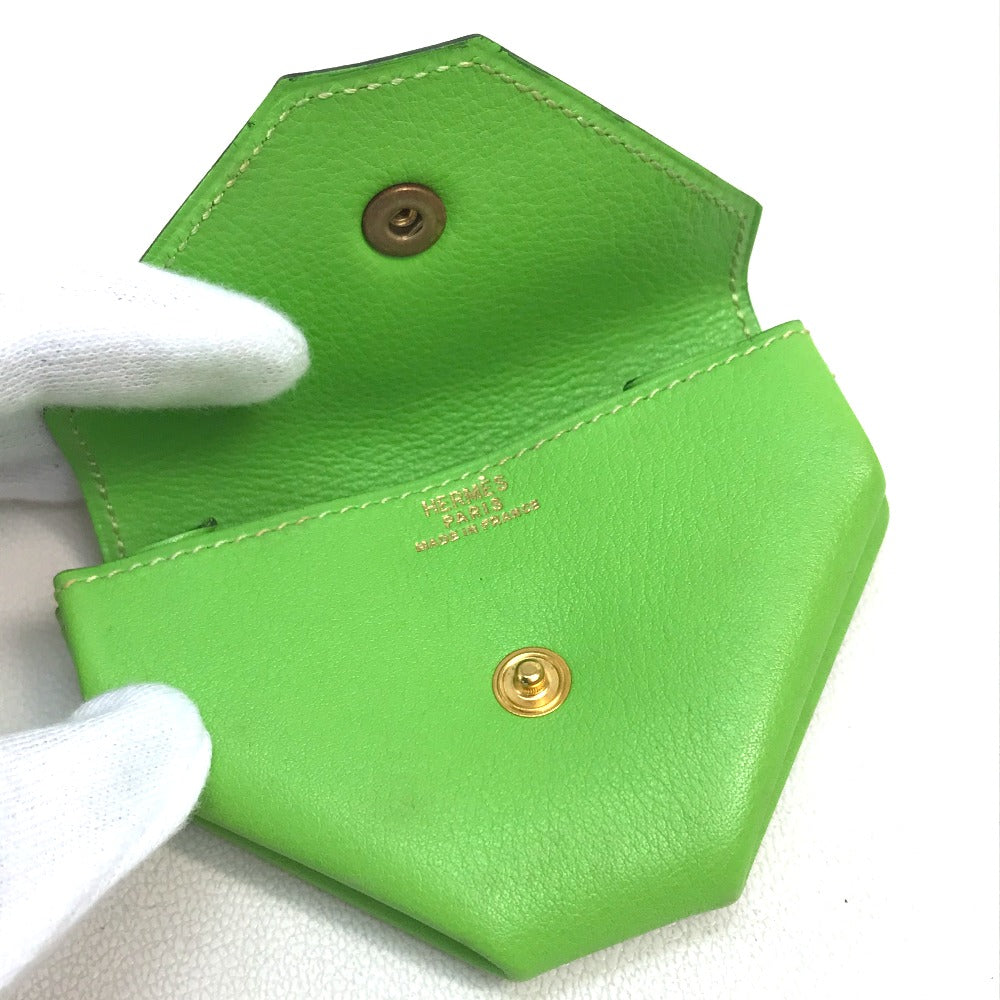 HERMES ル・ヴァンキャトル 小銭入れ 財布 コインケース ヴォースイフト ユニセックス アップルグリーン ライトグリーン