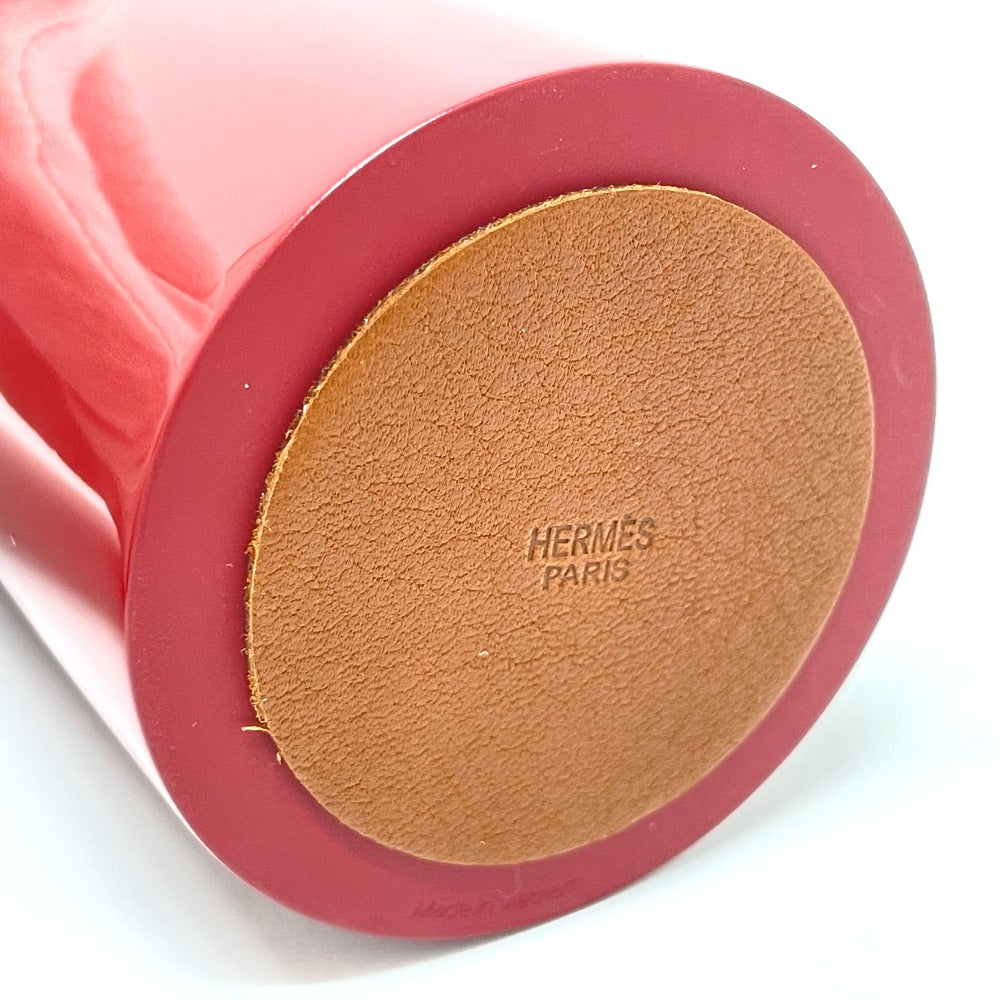HERMES Cylindrical Cabares Box PM, Interior Accessories, Small Organizer, Lacquer, Women's, Rosso x Orange Berman, Bordeaux