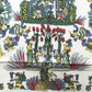 HERMES Carre 90 ASTRES et SOLEILS Ethnic Scarf Silk Women's Blue x Red x White