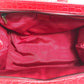 CELINE Embossed Leather Belt Handbag, Women's, Red