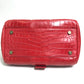 CELINE Embossed Leather Belt Handbag, Women's, Red