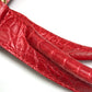 CELINE Embossed Leather Belt Handbag, Women's, Red