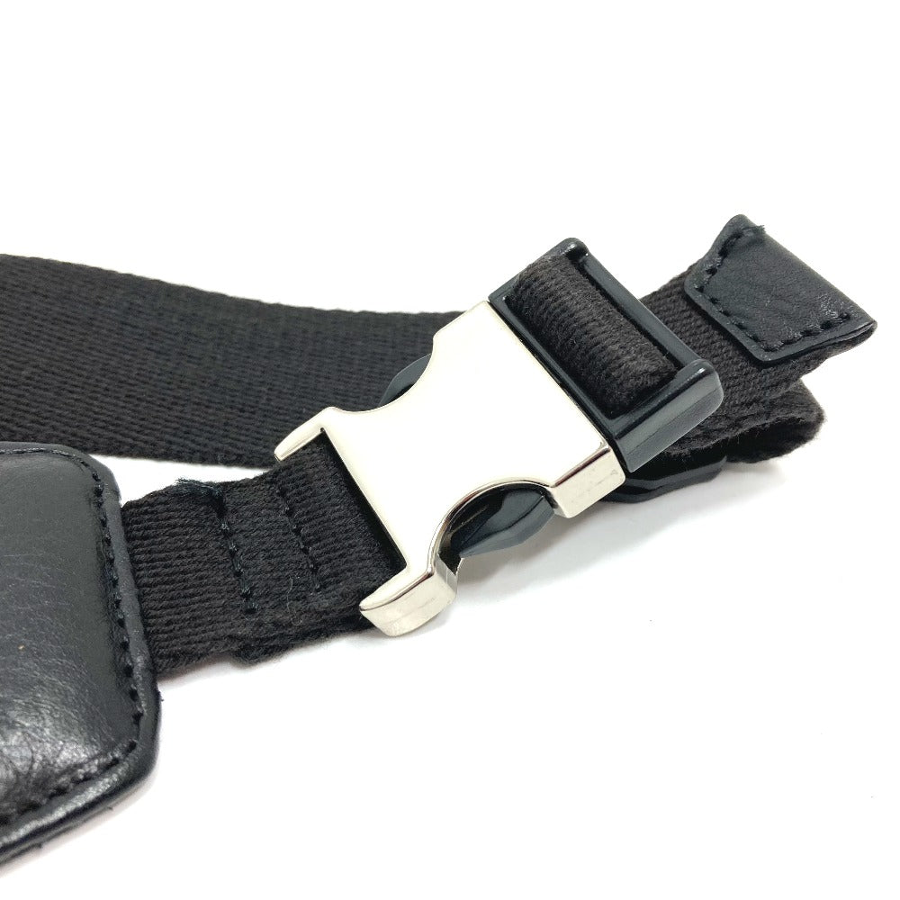 BLACK LABEL CRESTBRIDGE Logo Plate Bag, Waist Pouch, Body Bag, Leather/PVC, Men's, Bordeaux x Black