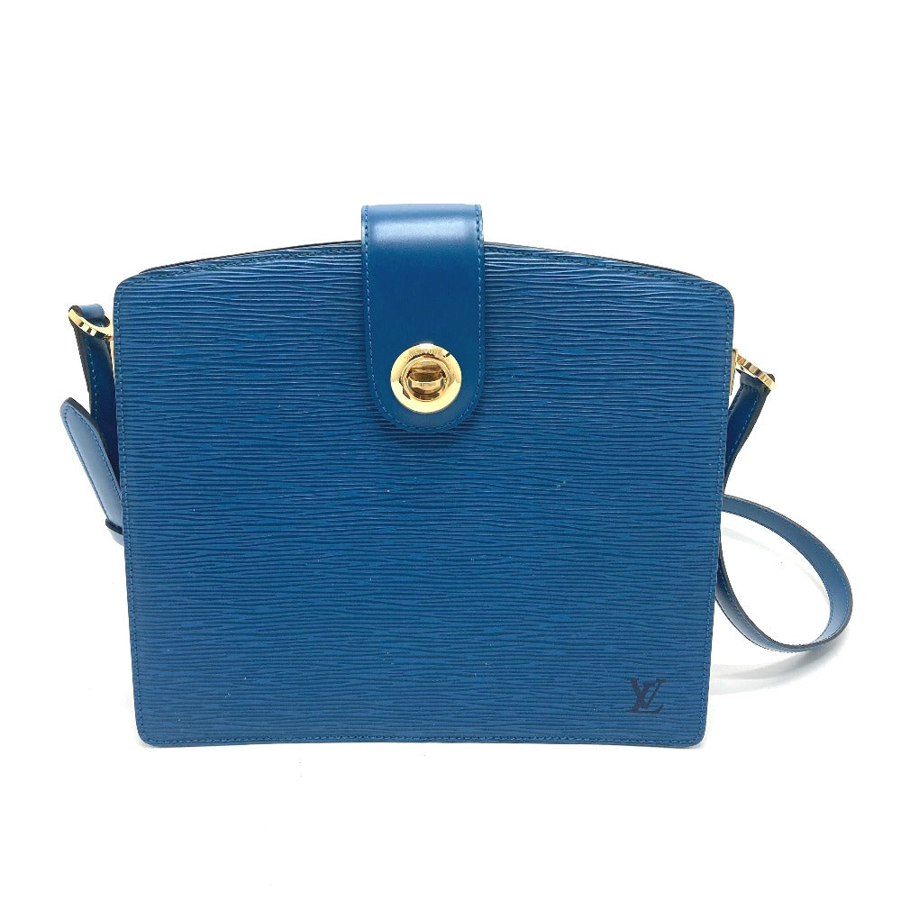 LOUIS VUITTON M52345 Epi Capuchin Bag, One-Shoulder Pochette Shoulder Bag, Epi Leather, Women's, Blue