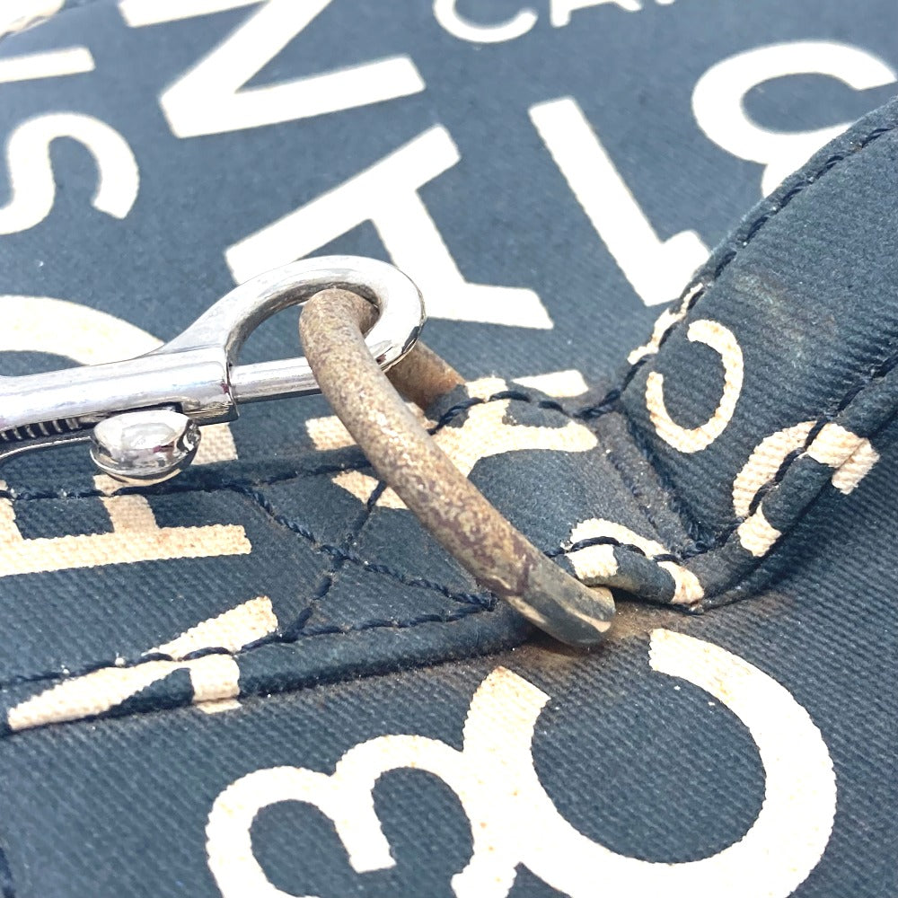 CHANEL バイシーライン ロゴ バニティバッグ バッグ カバン コスメバッグ 2WAY ショルダーバッグ ハンドバッグ コットンキャンバス レディース ブラック