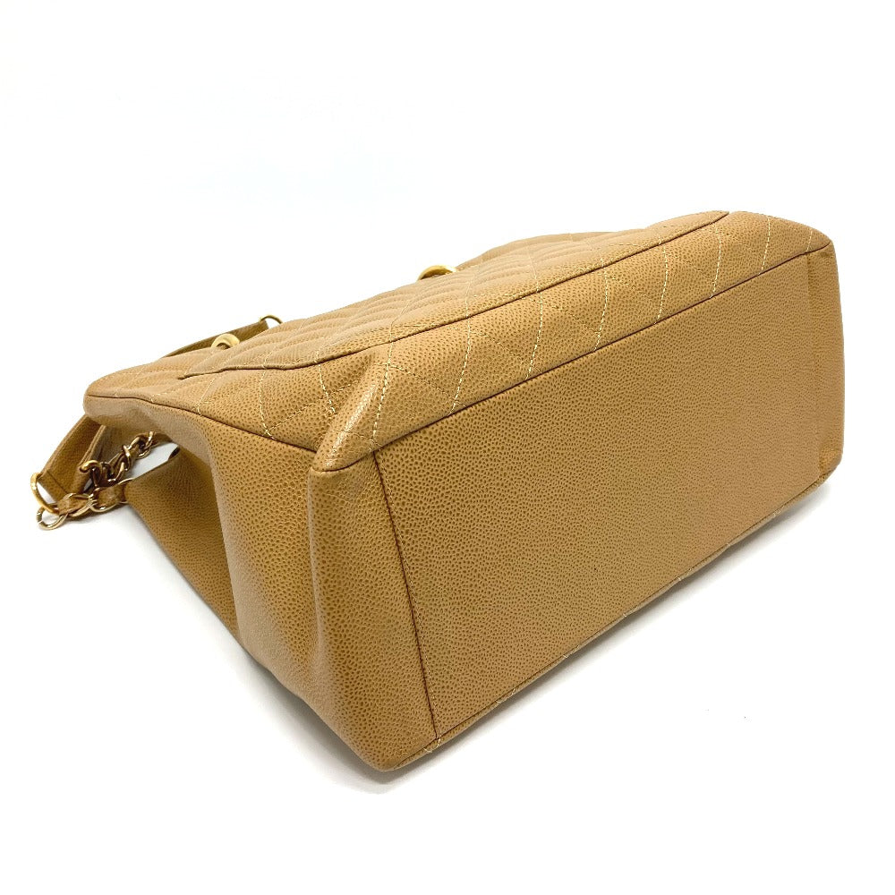 CHANEL A50995 CC ココマーク マトラッセ  カバン GSTトート チェーン ショルダーバッグ トートバッグ キャビアスキン レディース ベージュ - brandshop-reference