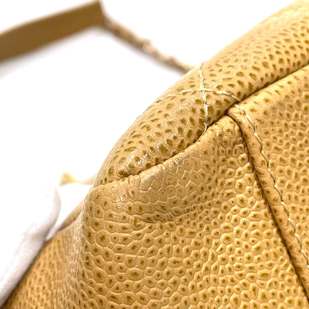 CHANEL A50995 CC ココマーク マトラッセ  カバン GSTトート チェーン ショルダーバッグ トートバッグ キャビアスキン レディース ベージュ - brandshop-reference