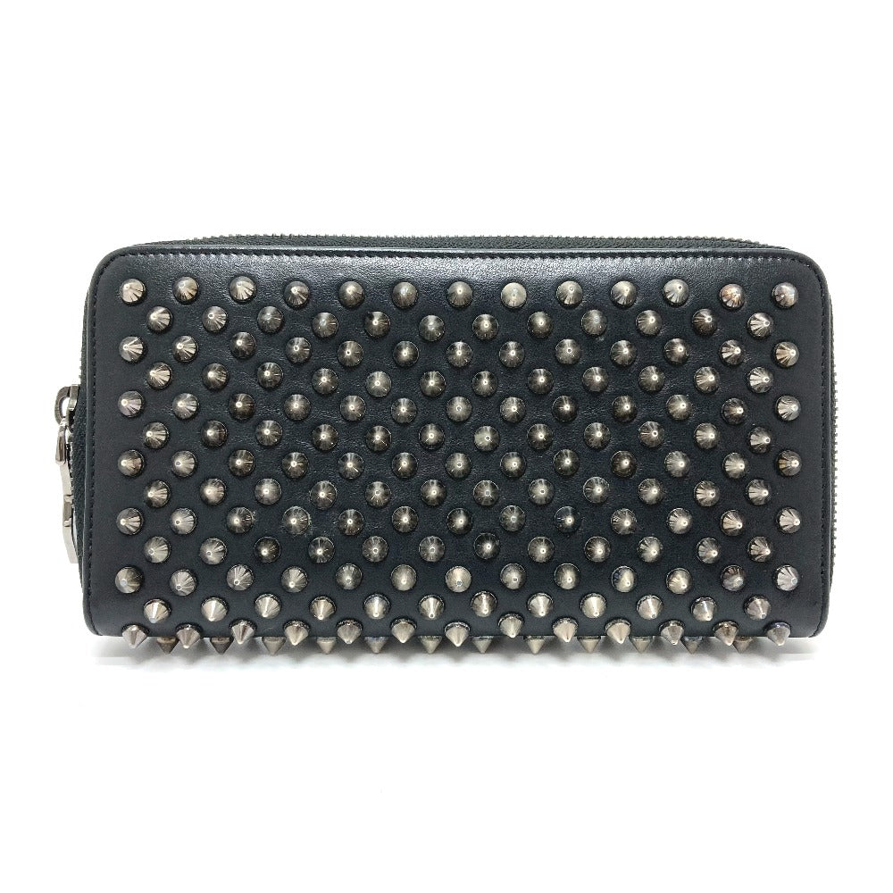 Christian Louboutin 1175099 Spike Soods Panetone Round Fastener Long Wallet Ladies