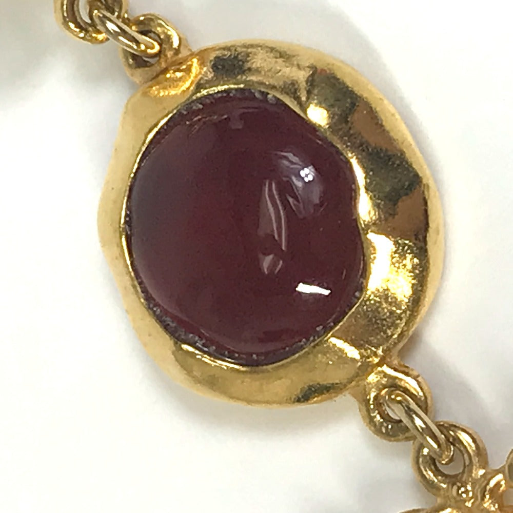 CHANEL CC ココマーク カラーストーン フェイクパール A18K イヤリング GP レディース ゴールド×マルチカラー