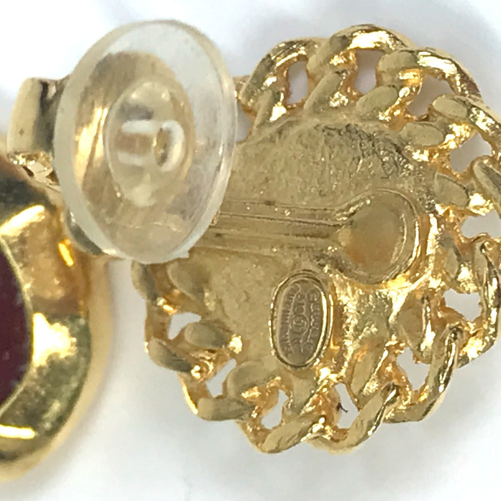 CHANEL CC ココマーク カラーストーン フェイクパール A18K イヤリング GP レディース ゴールド×マルチカラー