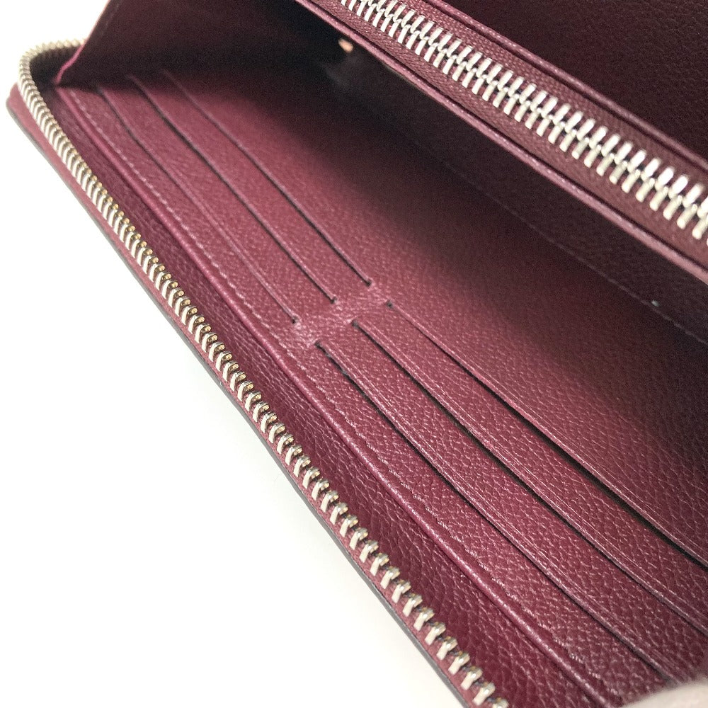 LOUIS VUITTON M67540 Zippy Lock Me Long Wallet Leather Women's Rose Sowa Quartz Orange Beige