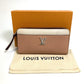 LOUIS VUITTON M67540 Zippy Lock Me Long Wallet Leather Women's Rose Sowa Quartz Orange Beige