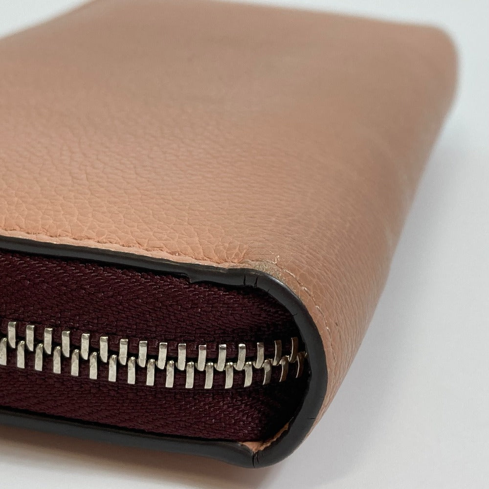LOUIS VUITTON M67540 Zippy Lock Me Long Wallet Leather Women's Rose Sowa Quartz Orange Beige