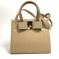 Salvatore Ferragamo BA214178 Vara Ribbon Bag, 2-Way Shoulder/Handbag, Leather, Women's, Beige