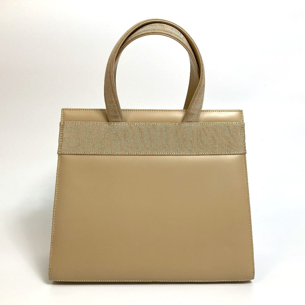 Salvatore Ferragamo BA214178 Vara Ribbon Bag, 2-Way Shoulder/Handbag, Leather, Women's, Beige