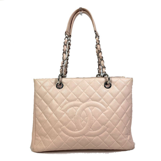 CHANEL A50995 CC Coco Mark Matrasse Chain GST Tote Bag Cabiaskin Ladies